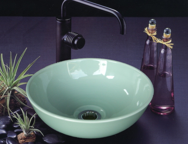 ５５％以上節約 せともの本舗5個セット 洗面鉢 緑釉うずしお手洗鉢 275 x 110mm